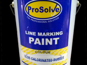 ProSolve line marking paint tin in blue chlorinated rubber colour