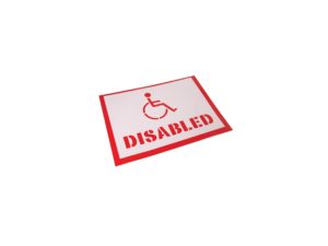 A stencil for the disabled symbol