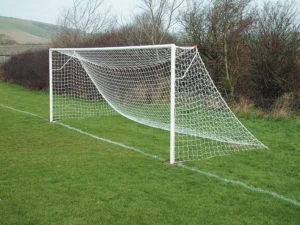60mm Junior steel football posts 21ft x 7ft